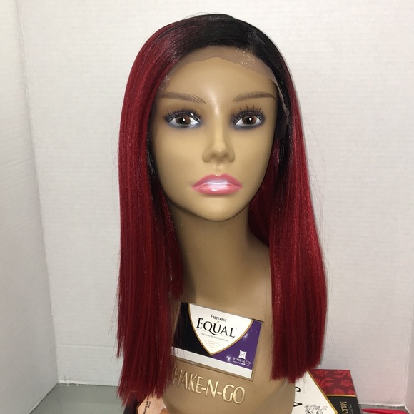 🆕 blunt ombré red wine straight lace front - Picture 1 of 4